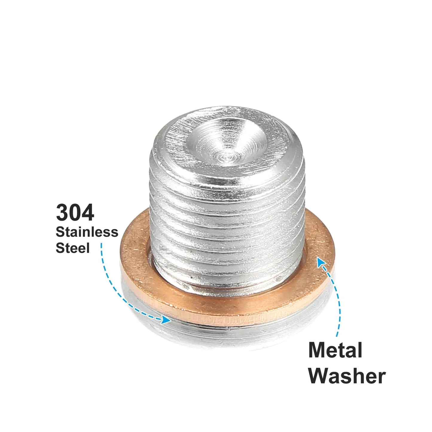 Steel Engine Oil Drain Plug Screw with Gasket for Nissan