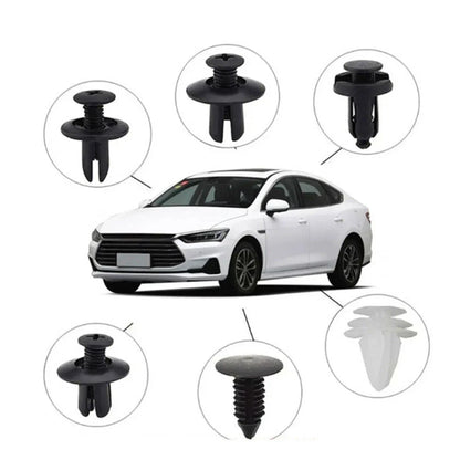 100 Pcs Push Retainer Pin Rivet Fasteners for Bumper Door Trim Panels