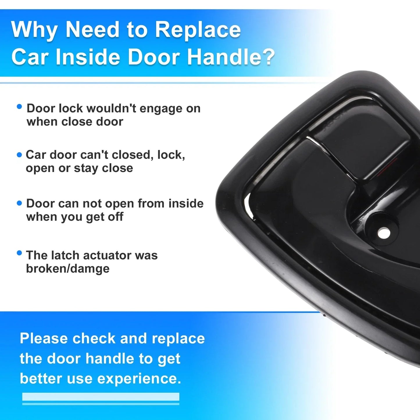 Front Passenger Side Interior Door Handle for Hyundai Accent (2000-2005)