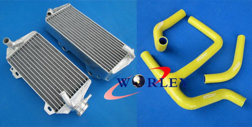 Aluminum Radiator & Red Hose Kit for Suzuki RMZ450 (2008-2015)