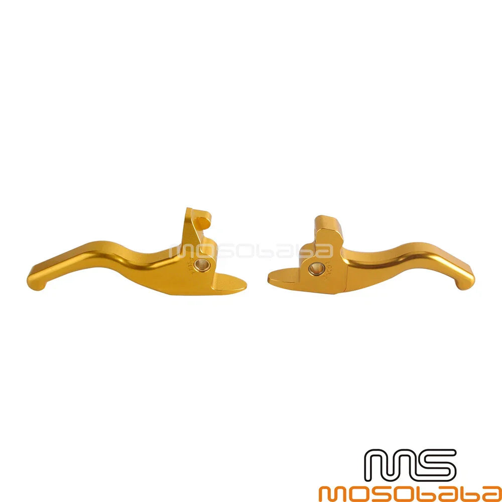 Gold Brake & Clutch Hand Lever Set for Harley Softail Fat Boy (2017)