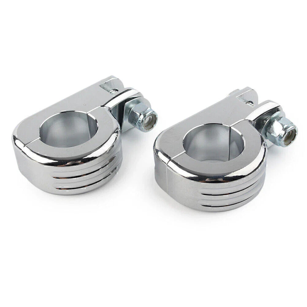 1.5" Chrome Highway Foot Pegs for Harley Touring Road King (2009-2023)