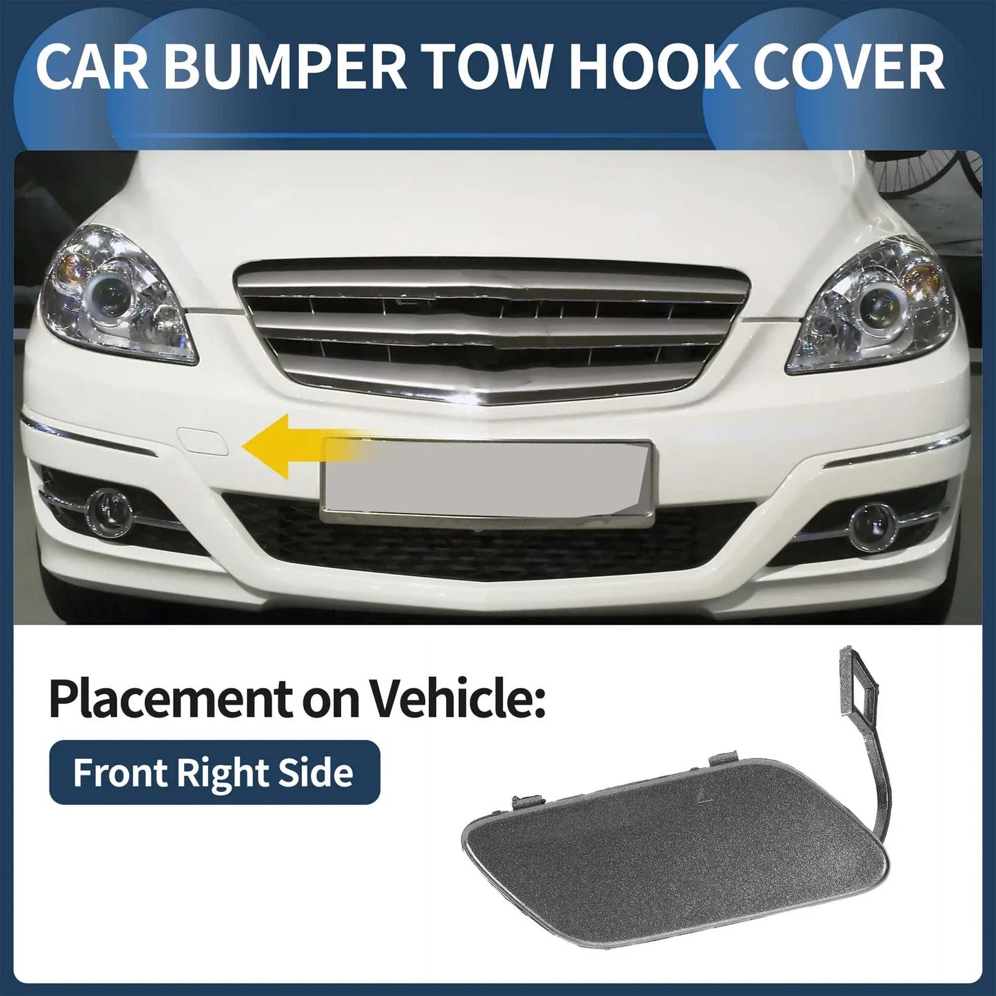 Front Bumper Tow Hook Cap for Mercedes-Benz B-Class (2005-2011)