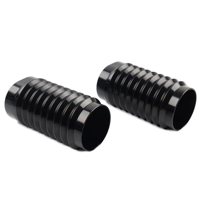 Black Retro Fork Boot Slider Covers for Harley Tour Road Street Tri Glide FLHR (2009-2023)
