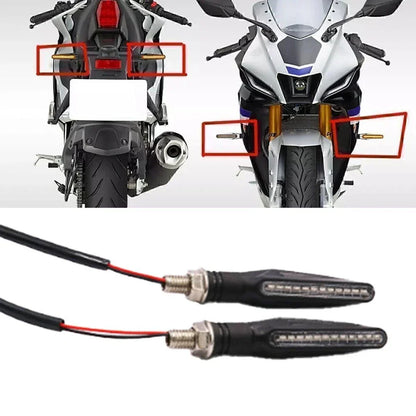 2 x Amber Turn Signal Lights for Motorbike
