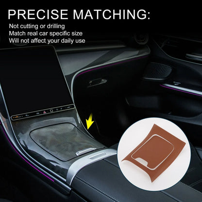 Center Console Panel Sticker for Mercedes-Benz C-Class 2022-2024 Brown Set