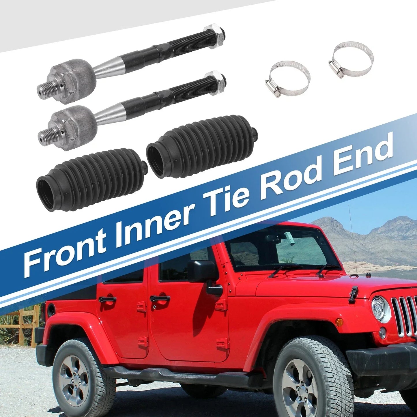 4 x Front Inner Tie Rod End Links for Jeep Grand Cherokee (2011-2015)