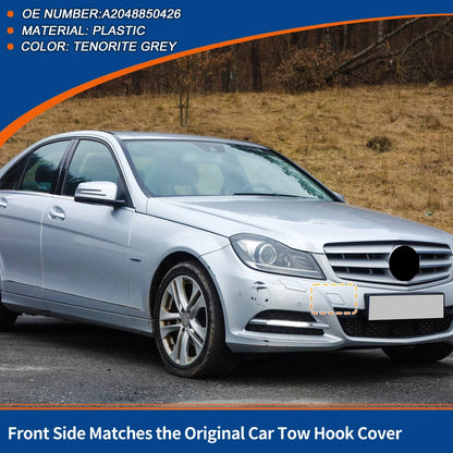 Tow Hook Cover for Mercedes-Benz Front Car Bumper (2012-2018) - Tenorite Grey