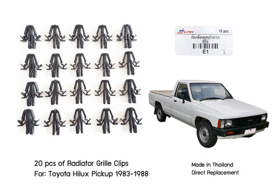 20 x Radiator Grille Clips for Toyota Hilux Pickup, 4Runner (1984-1988)