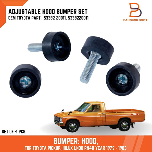 Adjustable Hood Bumper Cushion Screw for Toyota Hilux RN30 RN40 SR5 (79-83)