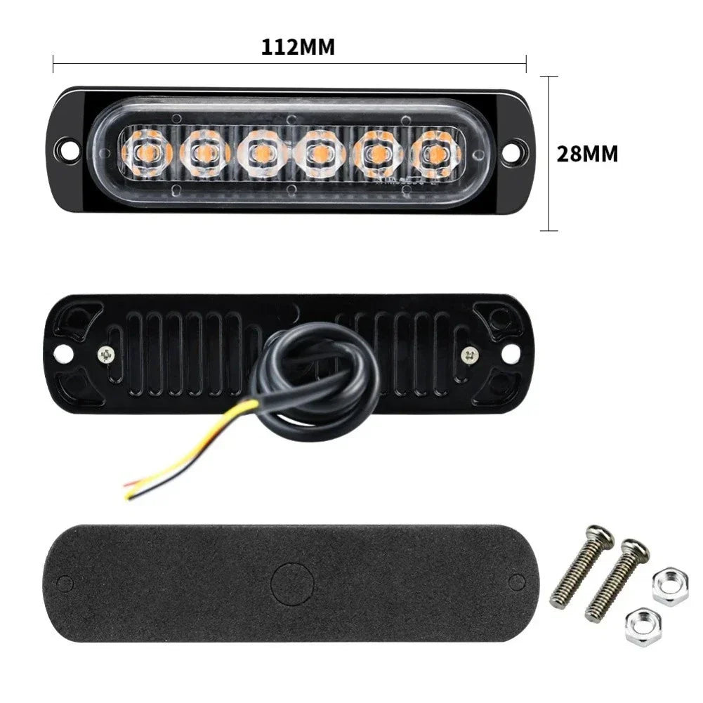 Side Light / 6-LED White Yellow Blue 12V-24V / Pickup Truck