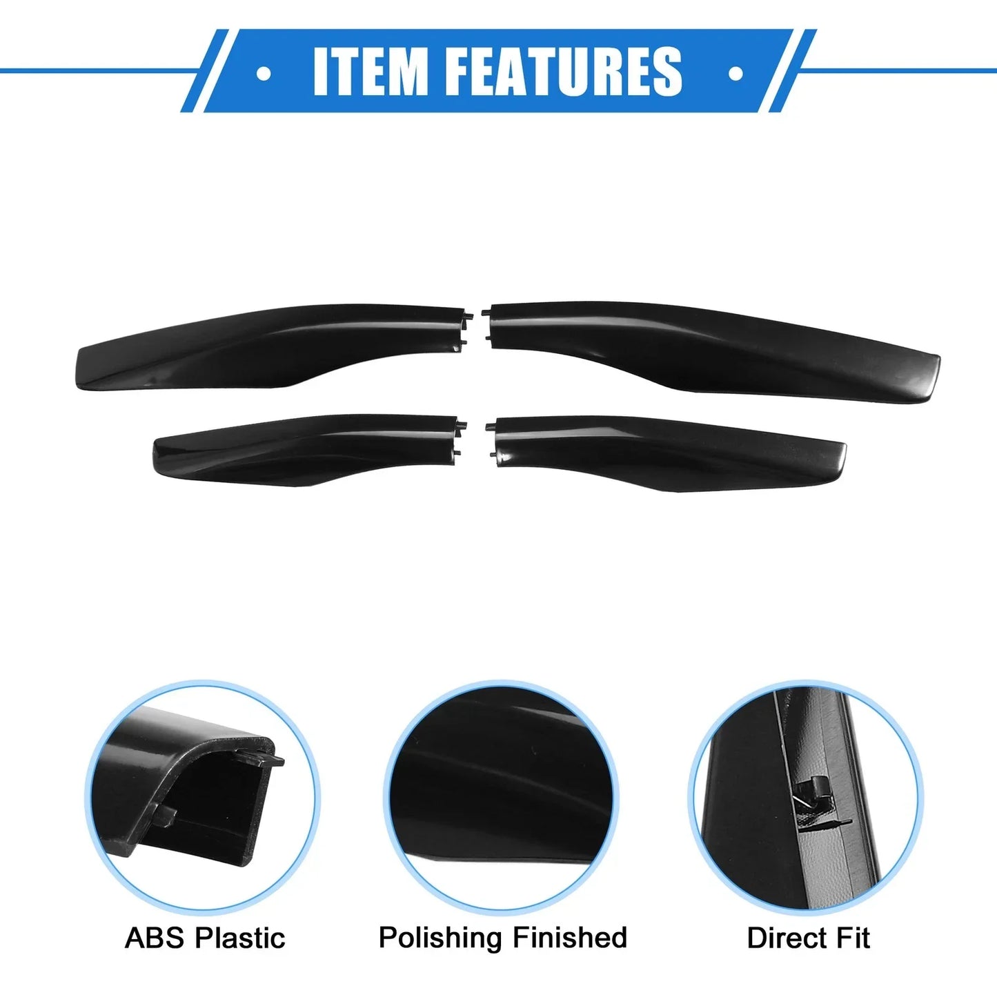 Car Roof Rack Side Rails End Cover Caps for Lexus RX350 (2003-2009) - 4x