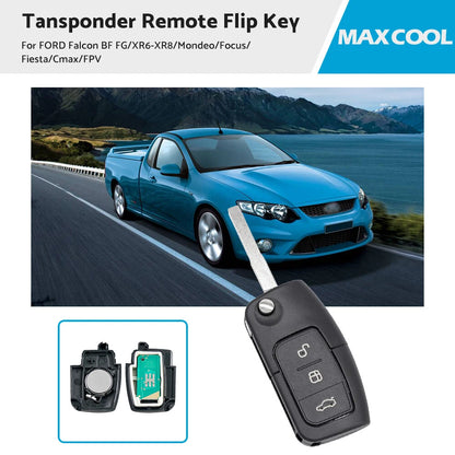 Transponder Remote Flip Key for Ford BF FG Falcon Territory Mondeo FPV SZ