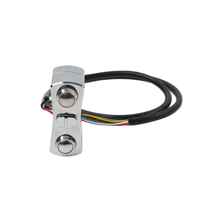 Chrome Handlebar Control Switch Horn Turn Signal Light for Harley Bobber