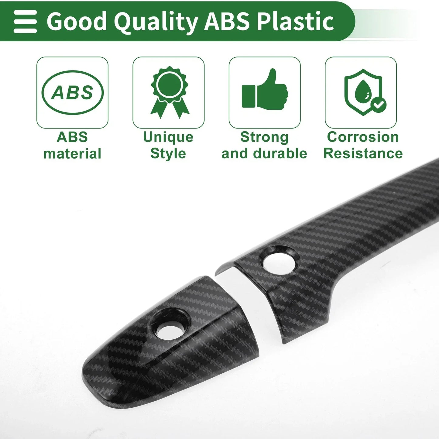 Car Door Handle Cover Trim for Honda Odyssey 2015-2022 Carbon Fiber Black