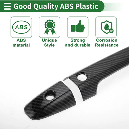 Car Door Handle Cover Trim for Honda Odyssey 2015-2022 Carbon Fiber Black