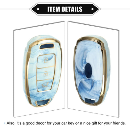 Key Fob Cover for Hyundai Accent Tucson 3 Button TPU Blue ()