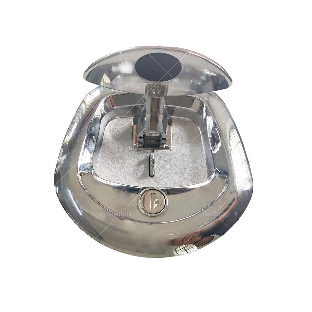 1x Chrome Power Operated Whale Tail T Handle 12V for Trailer Canopy