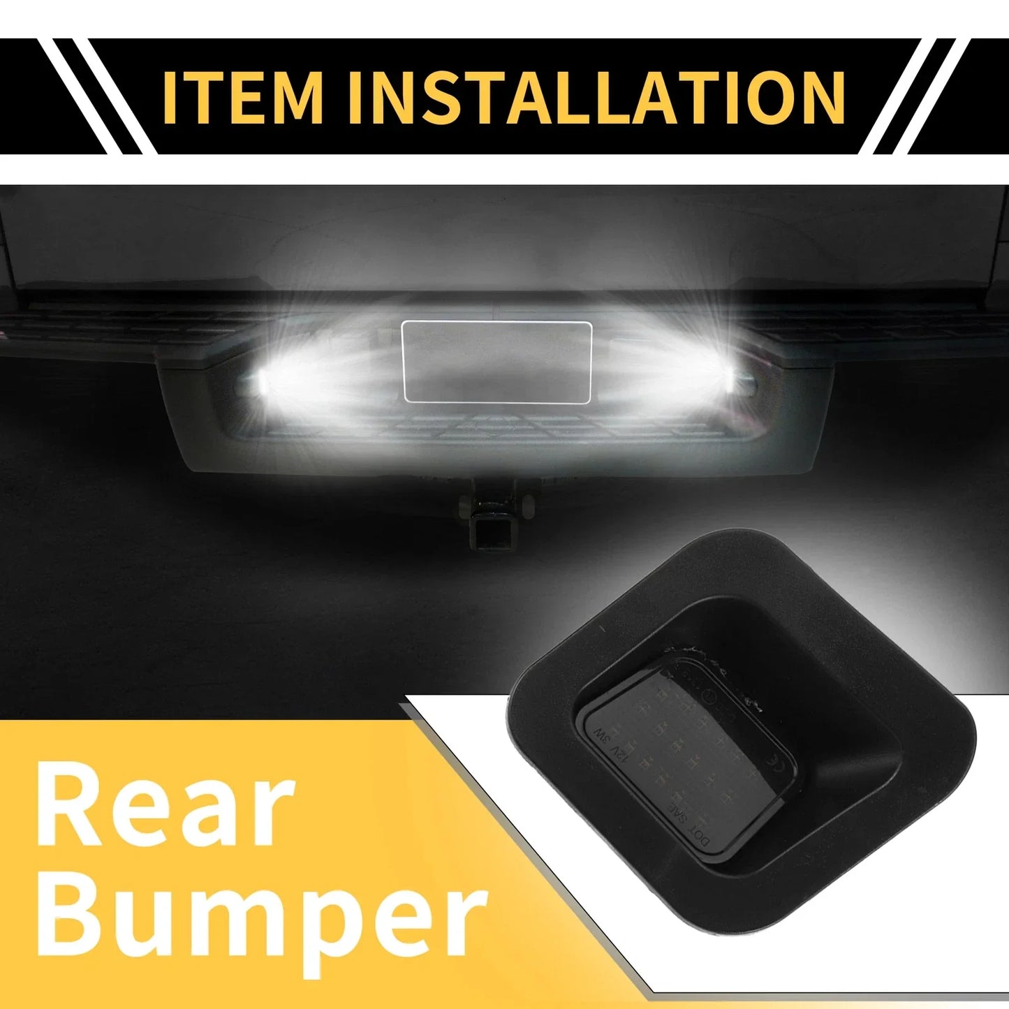 2 x License Plate Lights White for Dodge Ram 1500 2500 3500 (2010-2023)