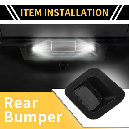 2 x License Plate Lights White for Dodge Ram 1500 2500 3500 (2010-2023)
