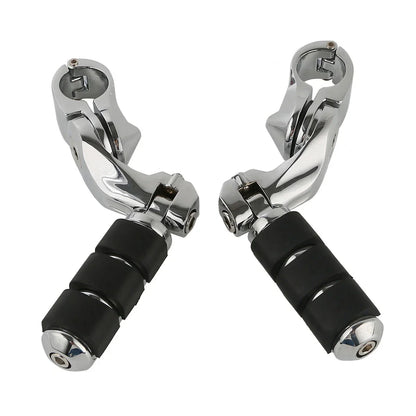 1 1/4" Highway Bar Short Angled Footpegs for Harley Electra Street Glide (2007-2023)