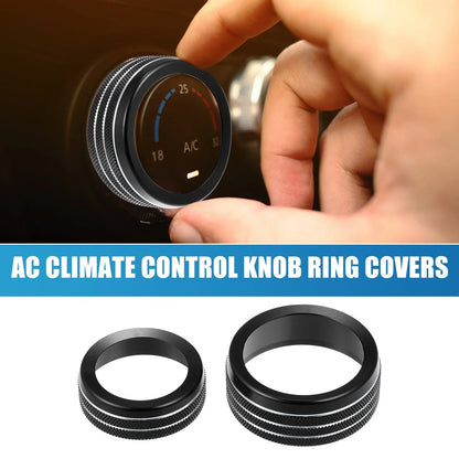 AC Radio Switch Knob Cover Decals for Dodge Durango 2017-2020 (Set of 3)