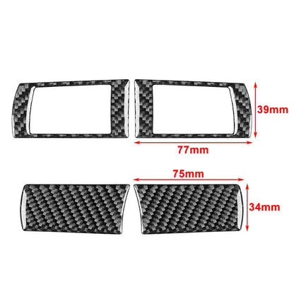 4pcs Carbon Fiber Steering Wheel Cover Trim for Chrysler 300 300C (2005-2010)