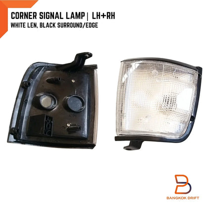 White Lens Black Trim Front Corner Signal Light for Holden Rodeo (91-97)
