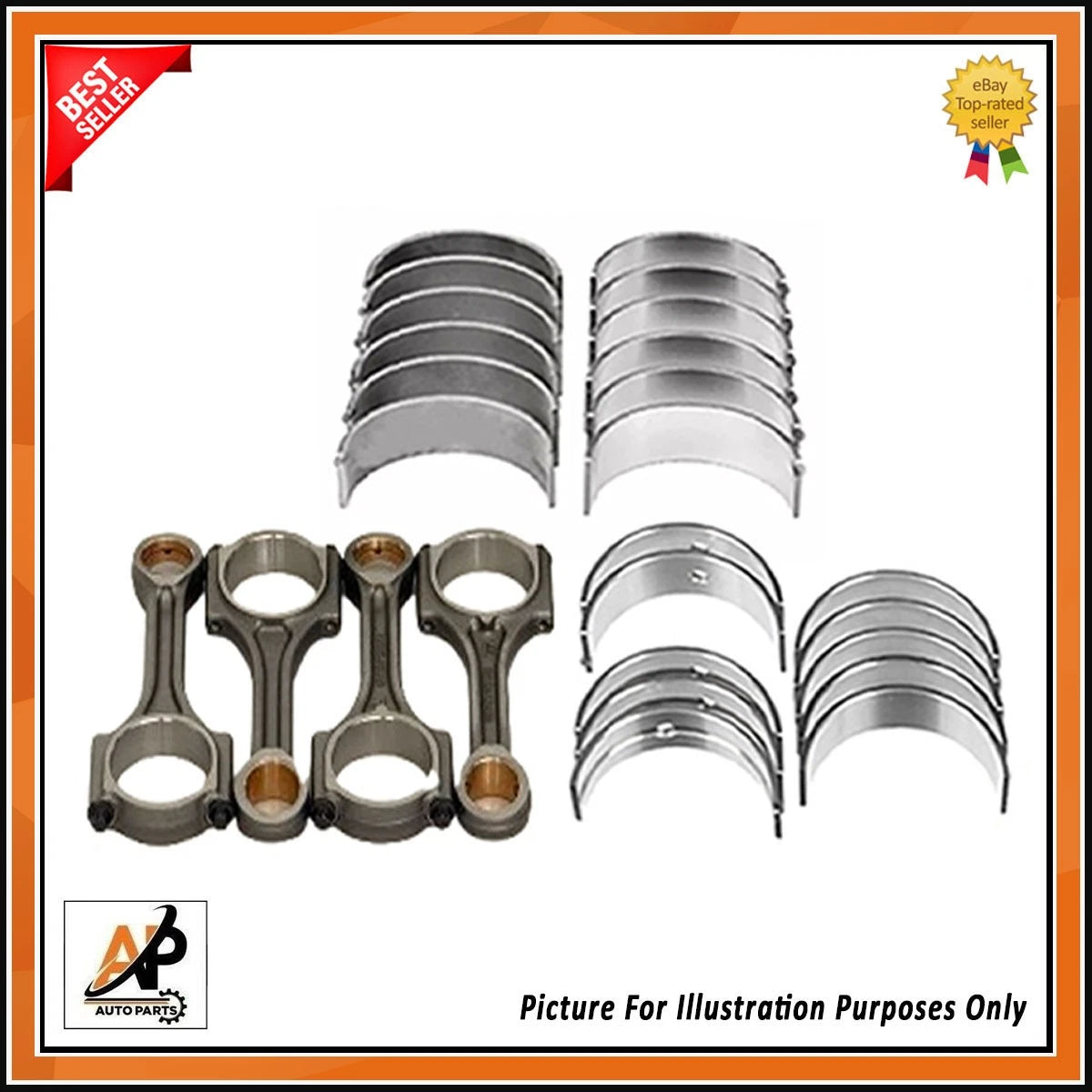Crankshaft Assembly With Bearings and Connecting Rods for Peugeot 1.5 BlueHDi (DV5R) (2017–2019)
