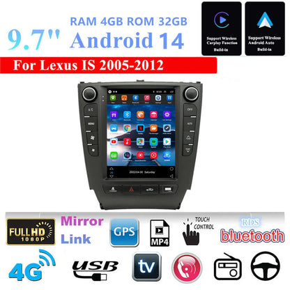 9.7'' Android Car Stereo GPS Radio for Lexus IS IS200 IS220 IS250 (2005-2012)