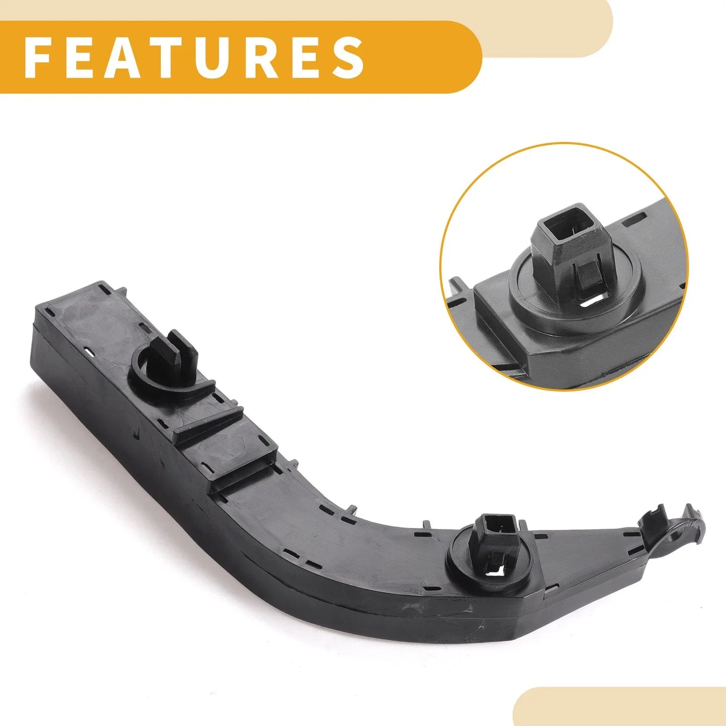 Front Bumper Support Bracket for Honda City (2005-2008) - 1 Pair Black