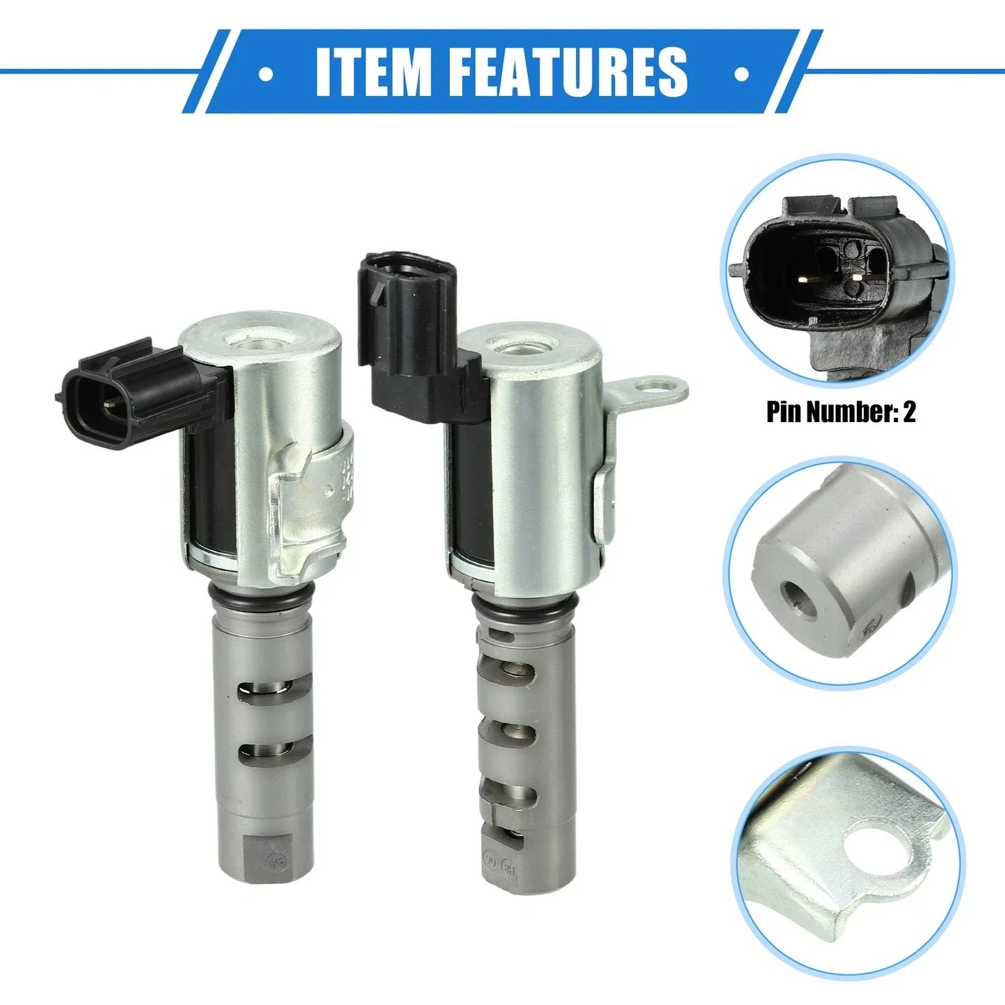 2 x Variable Valve Timing Solenoids for Lexus ES350 3.5L V6 (2007-2018)