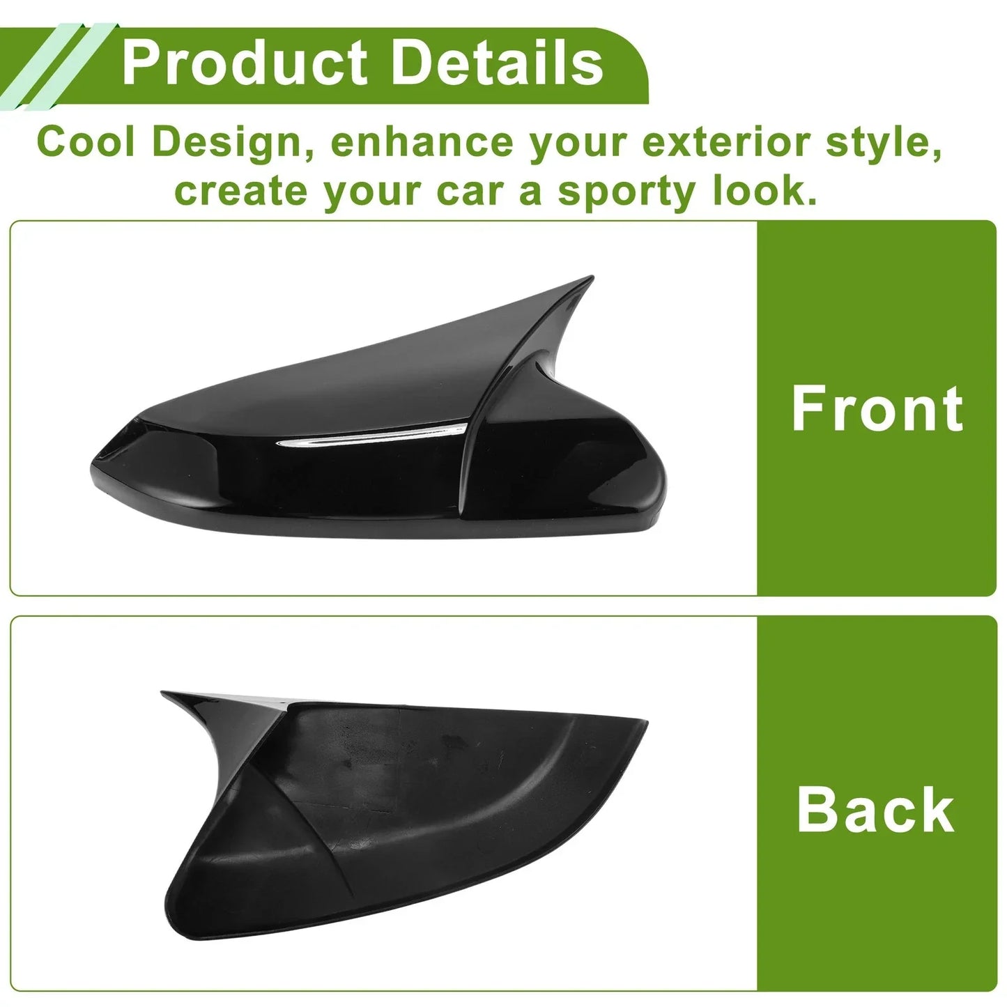 Left Right Side Mirror Cover Caps for Honda 10th Gen (2016-2021)
