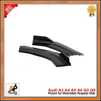 Gloss Black Front Bumper Lip Spoiler Kit for Audi A3 A4 A5 S4 Q3 Q5 (2008–2024)