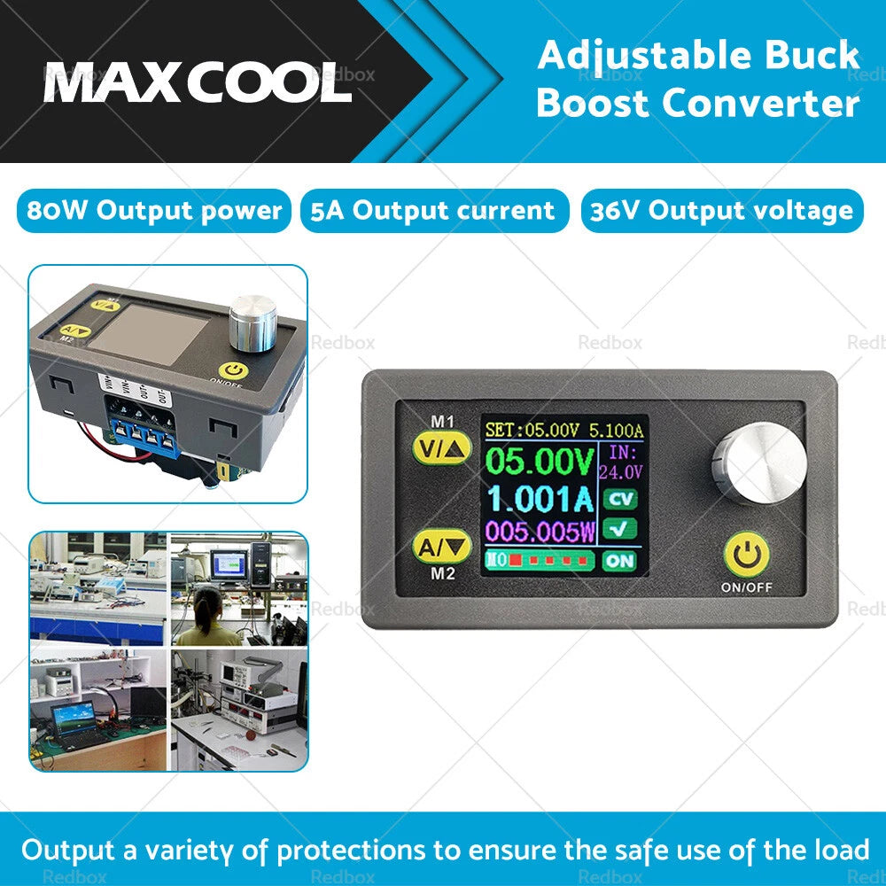 Adjustable Regulated Power Supply Buck Boost Converter DC 36V 5A for AU