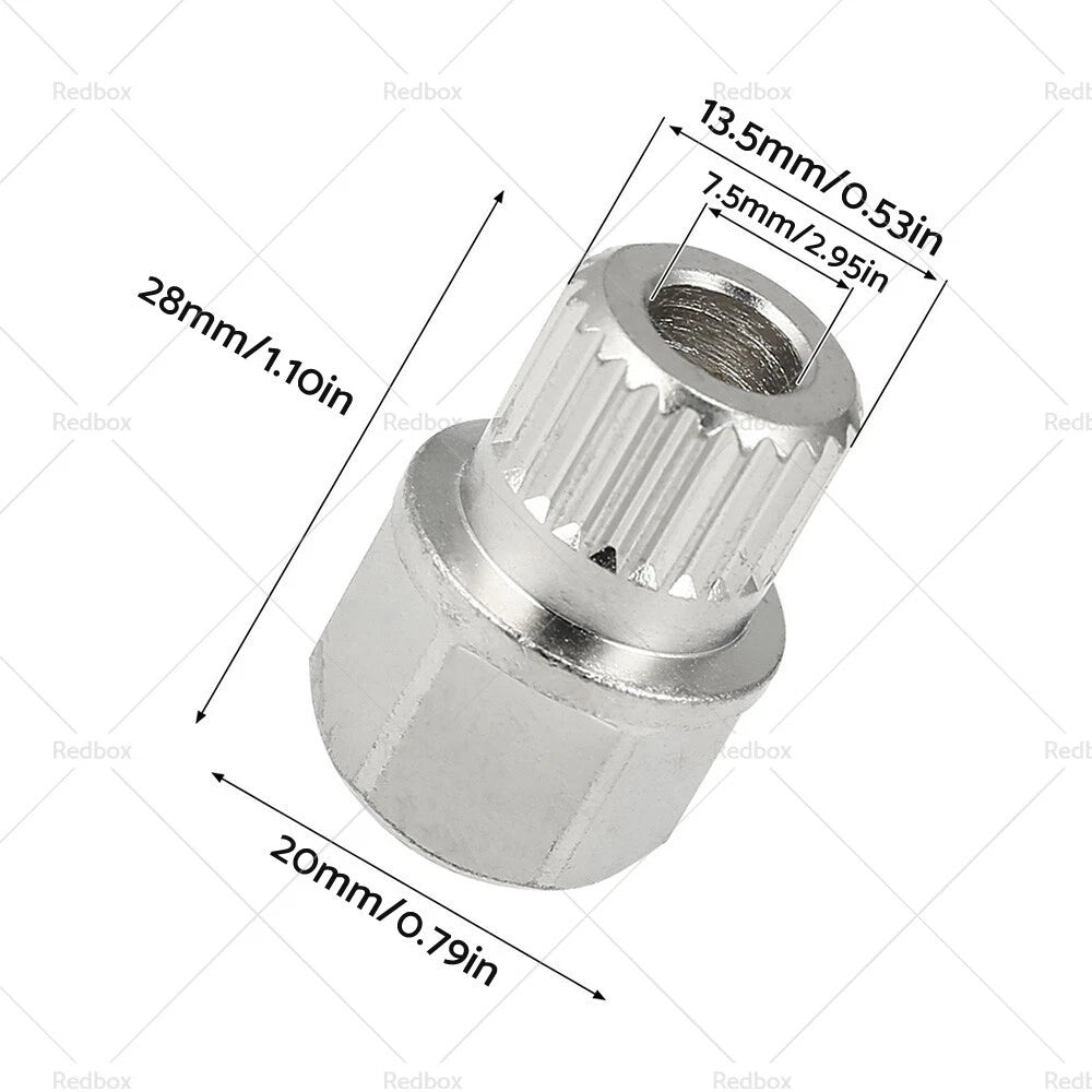 Hollow Anti-Theft Wheel Lock Lug Nut Key for BMW (2020-2023)