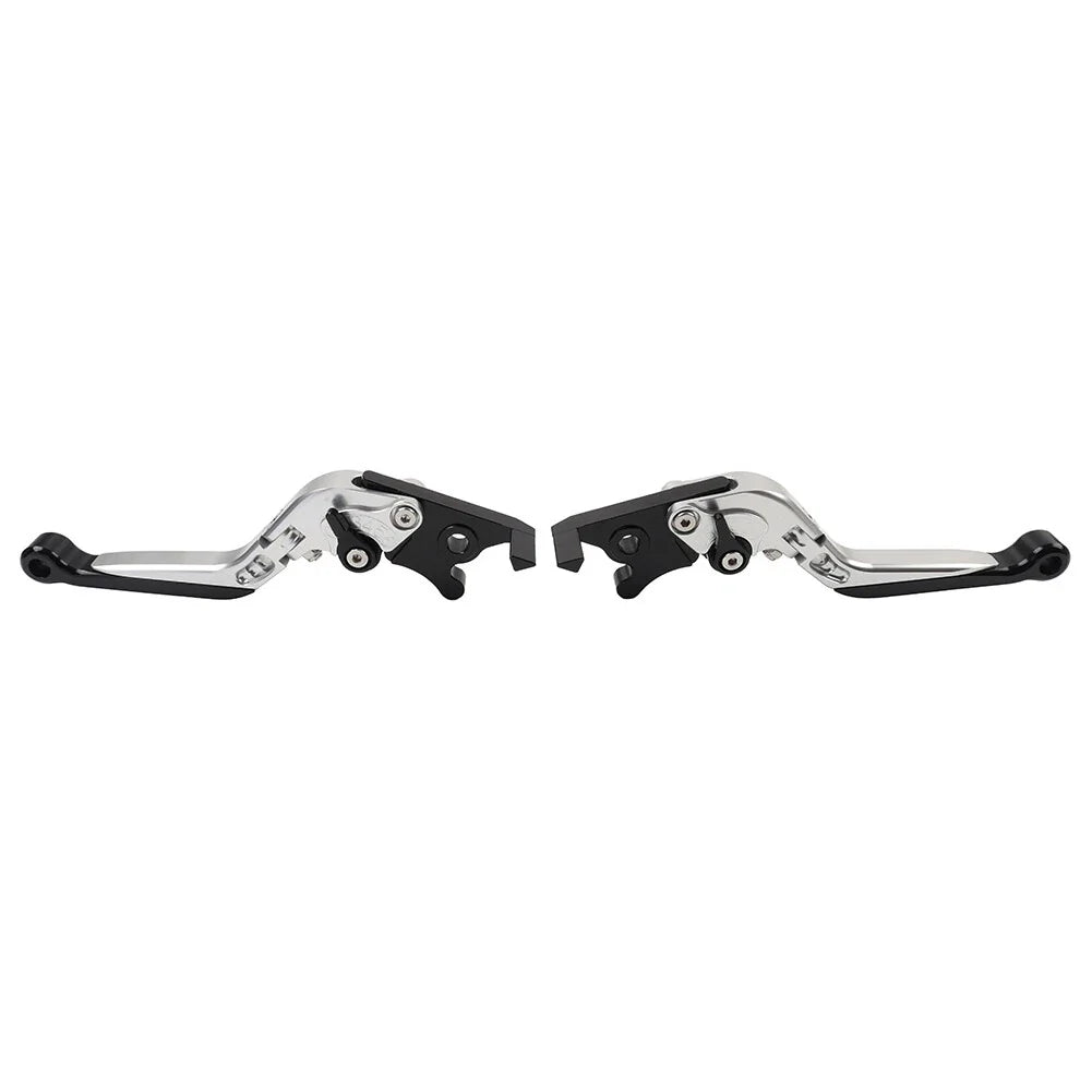 CNC Silver Extendable Brake Clutch Levers for Kawasaki Ninja 125 250 (2018-2023)