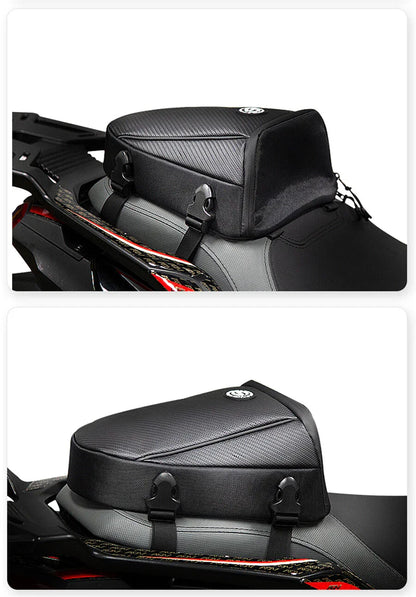 Black Motor Back Seat Bags for Touring Motorcycle Saddle (Fits Various Models)