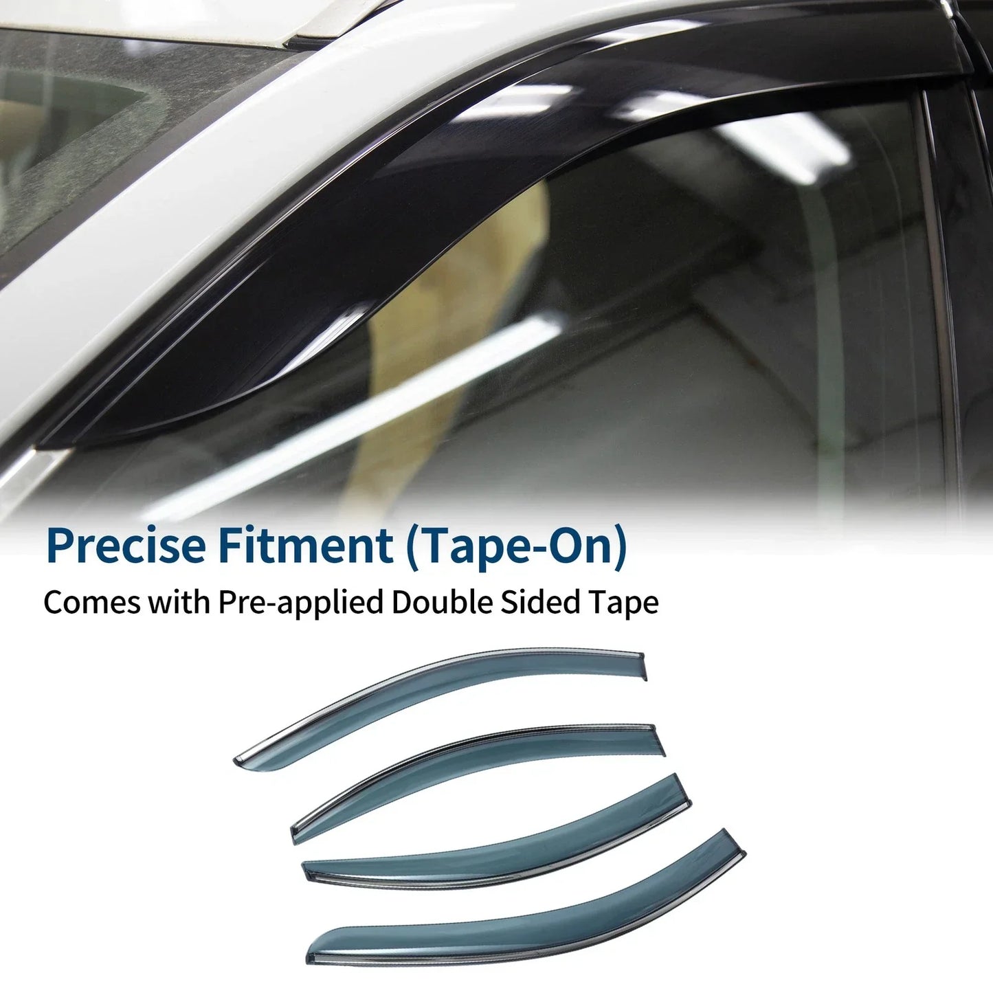 Car Window Deflectors for Hyundai Accent Sedan (2006-2010) - Side Vent Visors