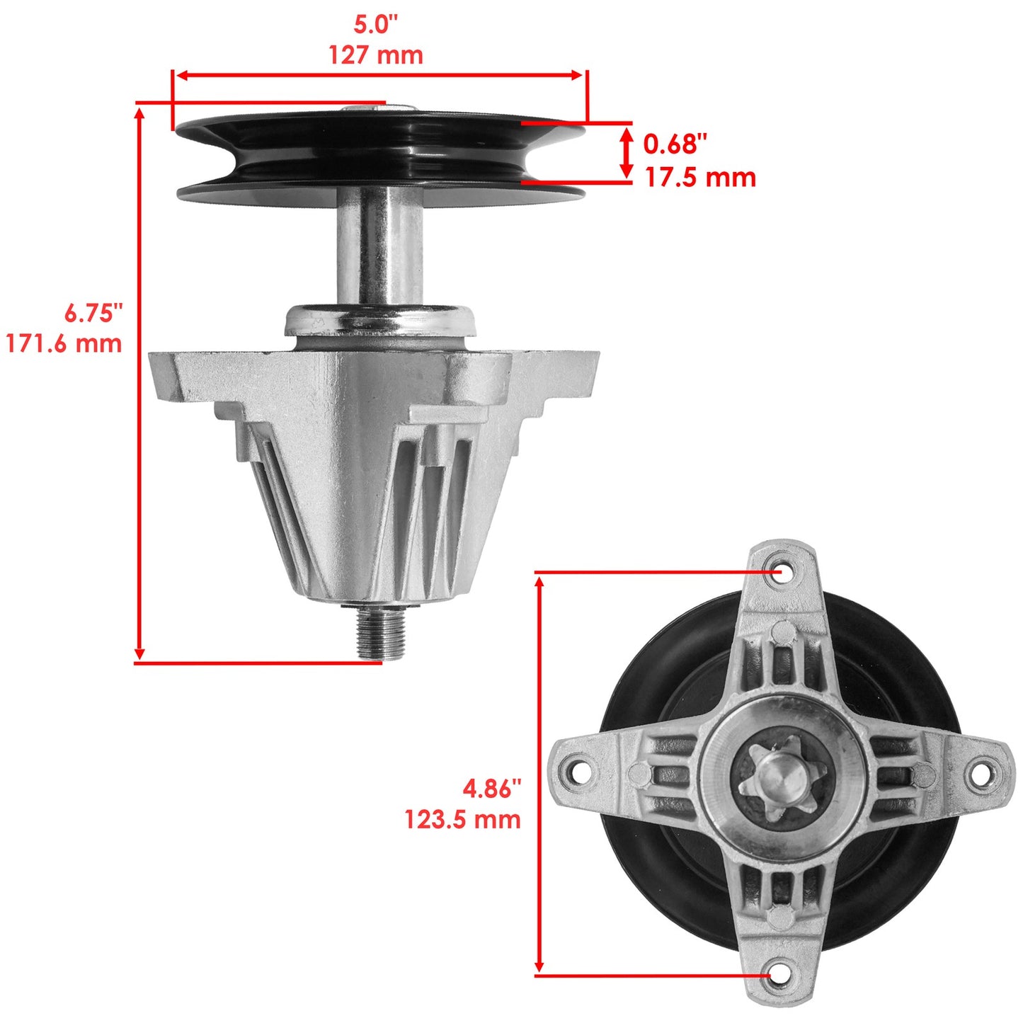 Deck Spindle Blade Kit 50 Inch for Troy-Bilt Mustang XP Z50 (2017–2020)
