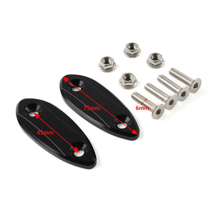 Green Motorcycle Mirror Block Off Base Plates for Kawasaki ZX6R (2009-2012)