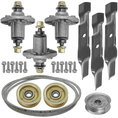 Deck Spindle Blade Belt Pulley Kit for John Deere LA145 LA155 LA165 (48")