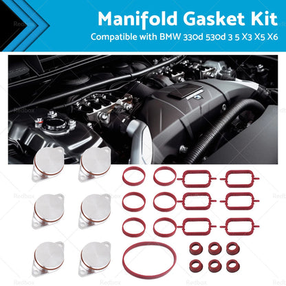 Manifold Gasket Swirl Flap Kit for BMW 3 5 Series X3 X5 X6 (2006-2013)