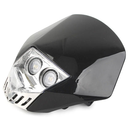 6W LED Headlight Lamp for Universal Dirt Pit Bike Black