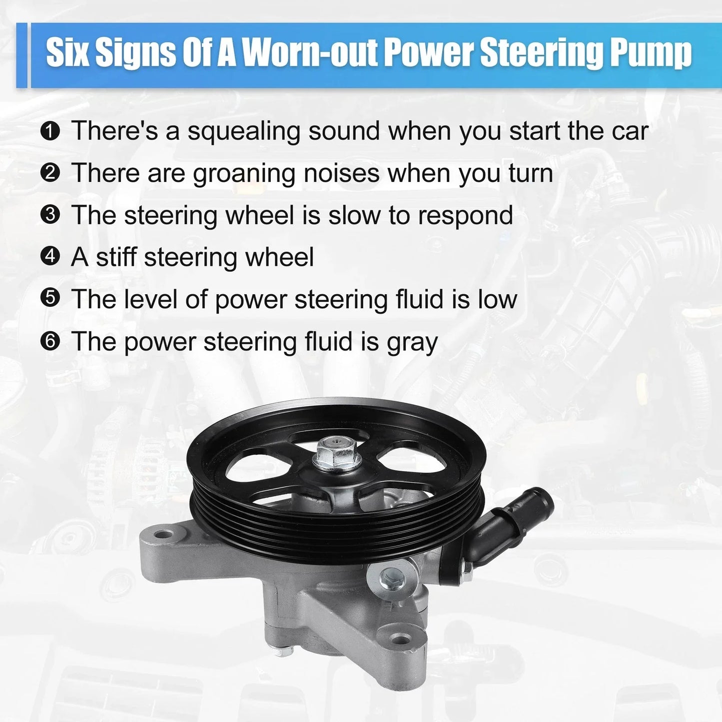 Power Steering Pump Assembly for Honda Accord 2008-2012 3.5L