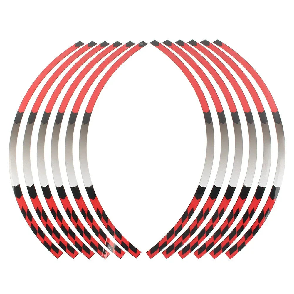 17" Rim Stripes Wheel Tape Decals Red for Kawasaki Ninja 1000 250 300 (2011-2023)