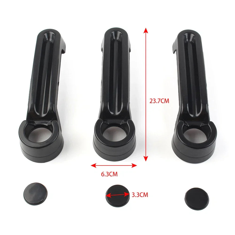 Exterior Door Handle Tailgate Cover Trim for Jeep Wrangler JK 2-Door (2007-2017)