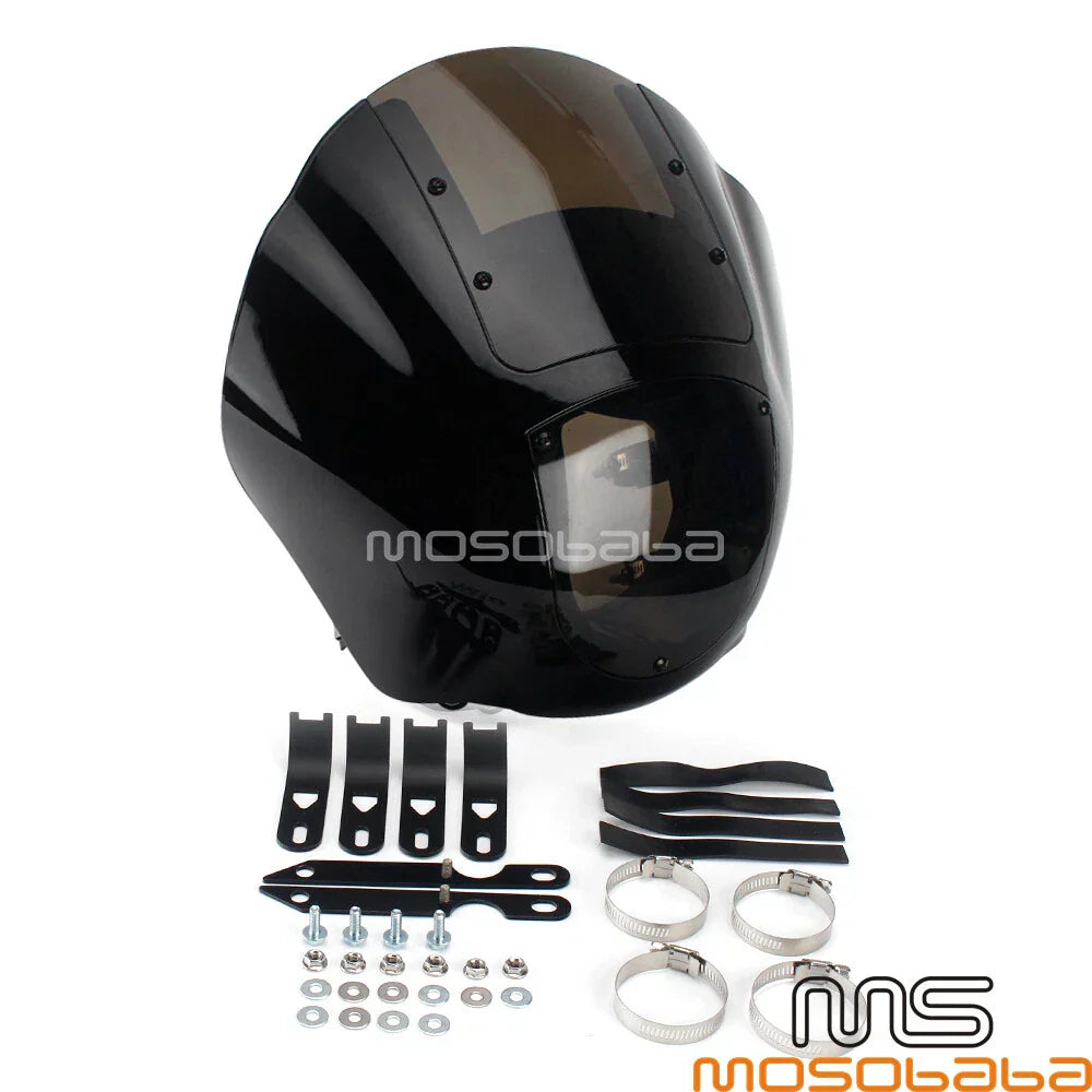 Headlight Fairing Windshield for Harley Softail FXBB Street Bob Dyna XL1200