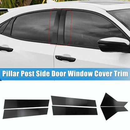 6 x Pillar Post Side Door Window Covers for Honda Civic Sedan (2016-2021)