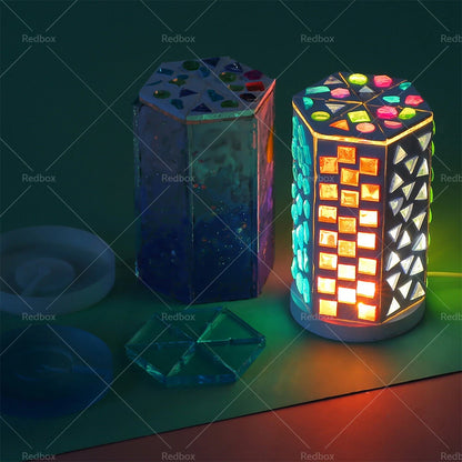 Silicone Resin Mold Set for Mosaic Table Lamp & Night Light DIY Craft